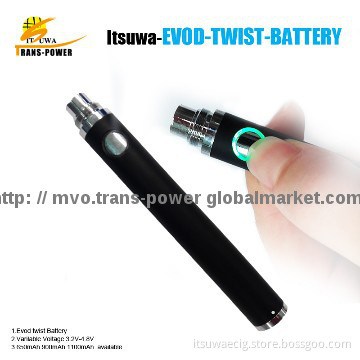 Variable voltage EVOD twist battery 100mah /900mah/650mah